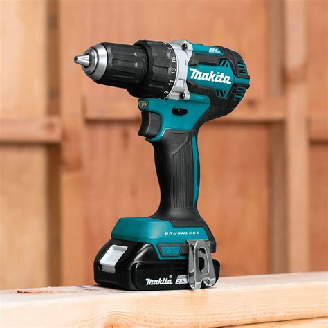 MAKITA Drill Kit: 18V DC, Compact Premium, 1/2 in Chuck, 2,000 RPM Max ...