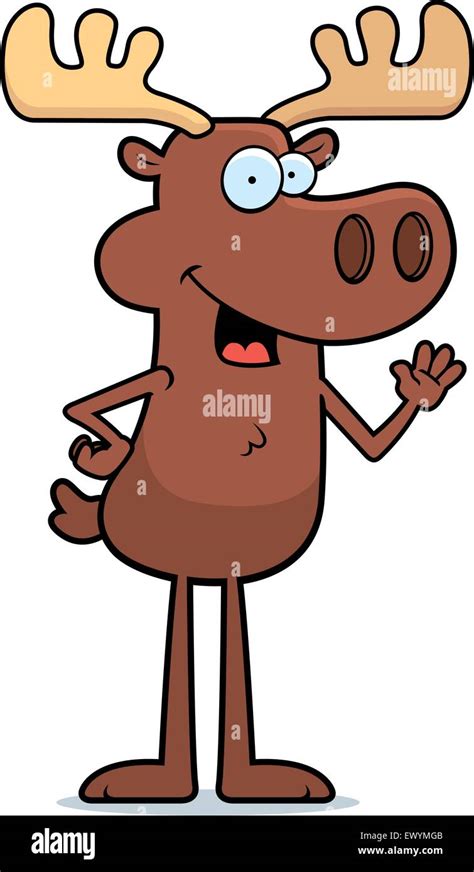 Cartoon smiling moose hi-res stock photography and images - Alamy