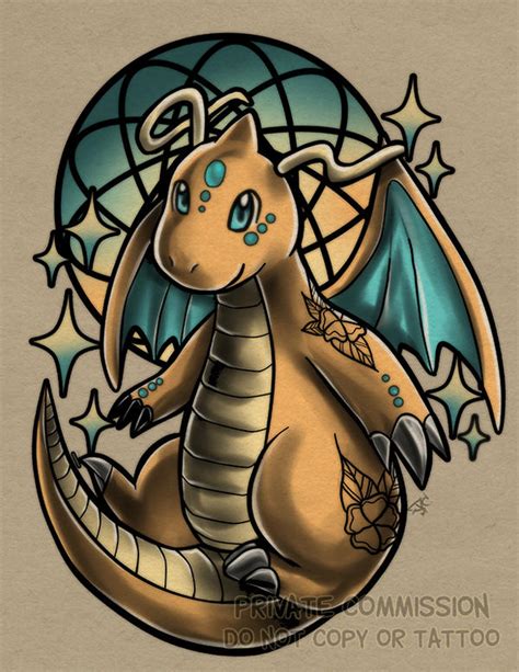 Dragonite Tattoo Commission by RetkiKosmos on DeviantArt