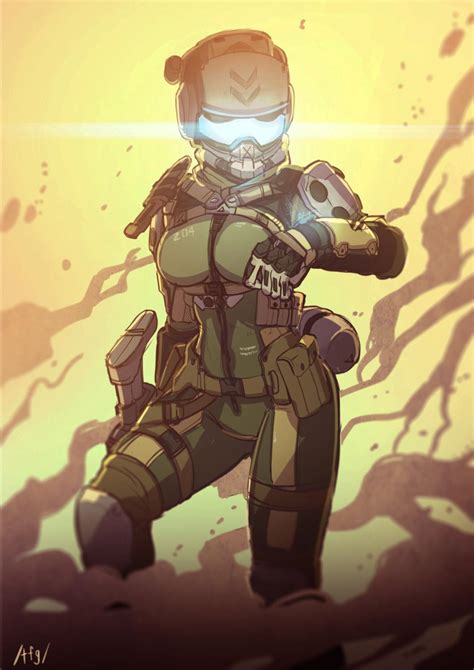 Female pilot fan art. Credit goes to original owner. : r/titanfall