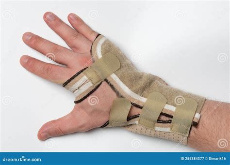 Bandage on hurt hand stock image. Image of heal, sprain - 255384377