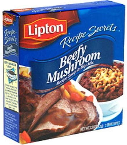 Lipton Soup & Dip Mix, Beefy Mushroom Recipe Soup & Dip Mix - 2 ea ...