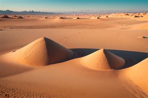 Premium Photo | Sand pyramids in the sahara desert