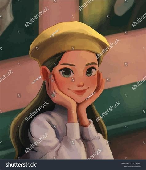 Anime Girl Digital Art Illustration Stock Illustration 2200176001 ...