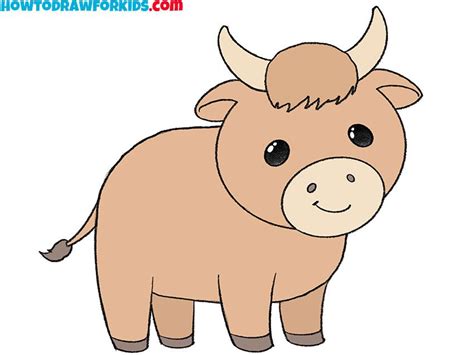 simple ox drawing | Easy drawings, Easy drawings for kids, Animal drawings