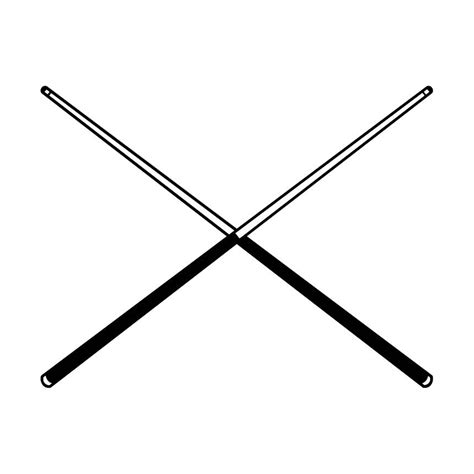 Crossed Pool Sticks Cue Billiards Vector .eps, .dxf, Svg, & a .png ...