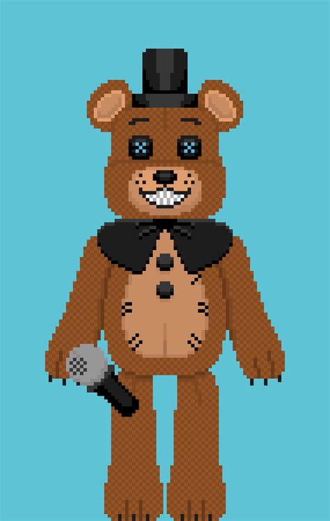 Hex freddy fazbear plush pixel art