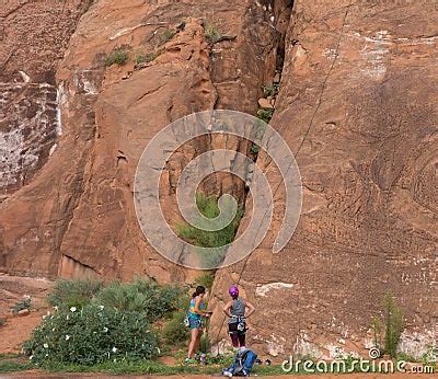 Rock-climbing In The Desert Editorial Photo | CartoonDealer.com #80388127