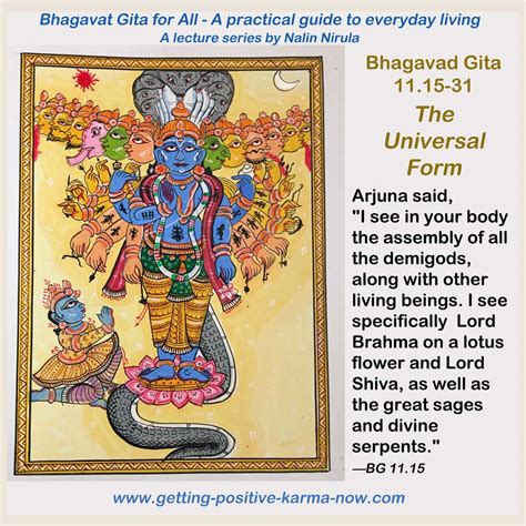 Bhagavad Gita Chapter 11 – Getting Positive Karma Now