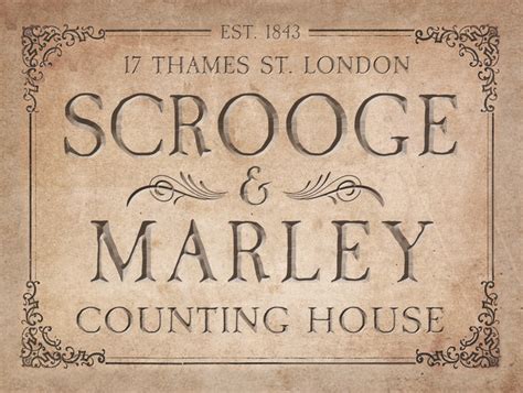 Scrooge & Marley Sign - Free Printable Scrooge A Christmas Carol ...