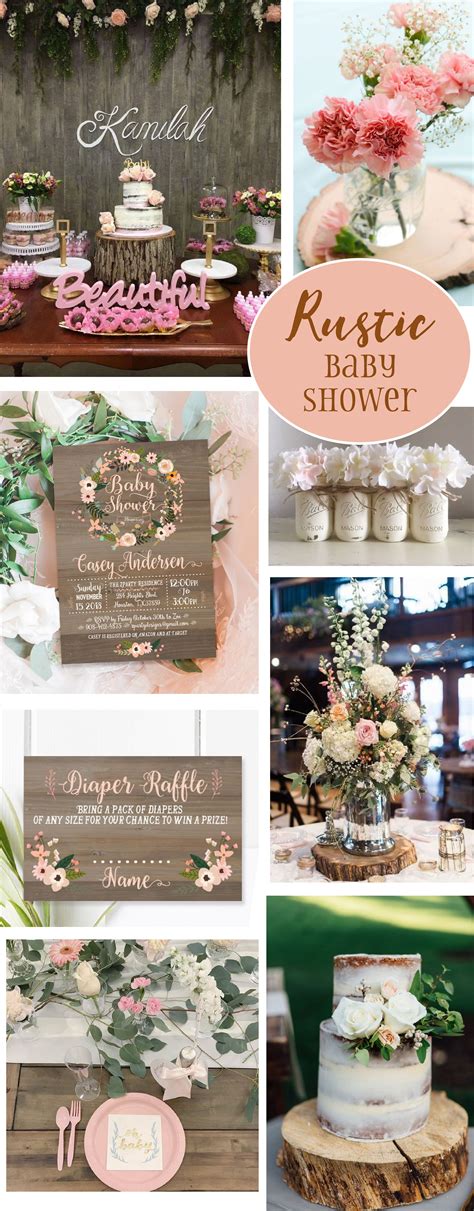 √ Rustic Baby Shower Decorations