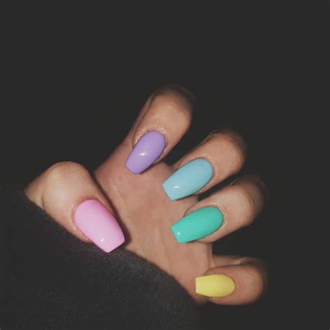 Blue And Pink Nails