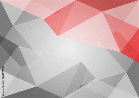 Abstract polygon grey and red background. black and white wallpaper ...