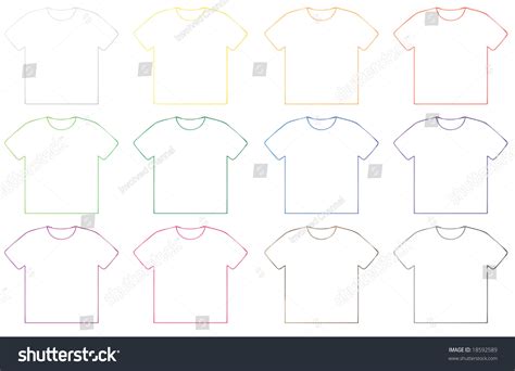 Outline T-Shirt Template Stock Photo 18592589 : Shutterstock