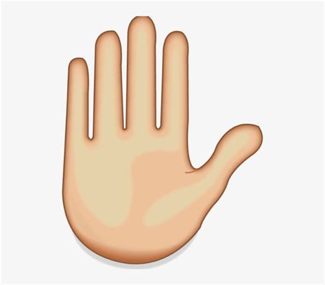 Raised Hand Emoji - Thumb Signal Transparent PNG - 640x640 - Free ...