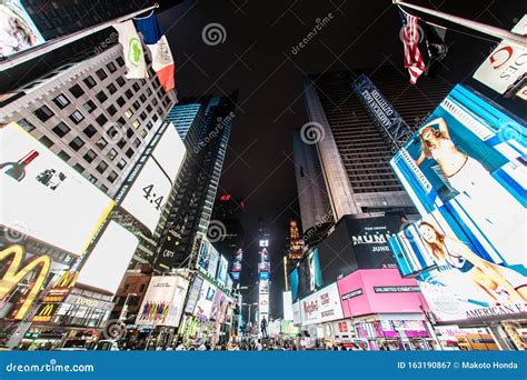 Night View of the New York Times Square TimesSquare Editorial ...