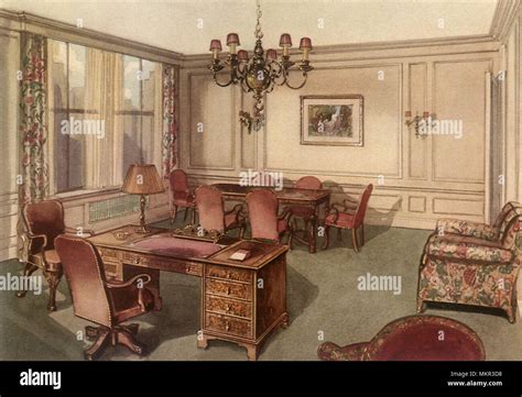 Interior of Old Fashioned Office Stock Photo - Alamy