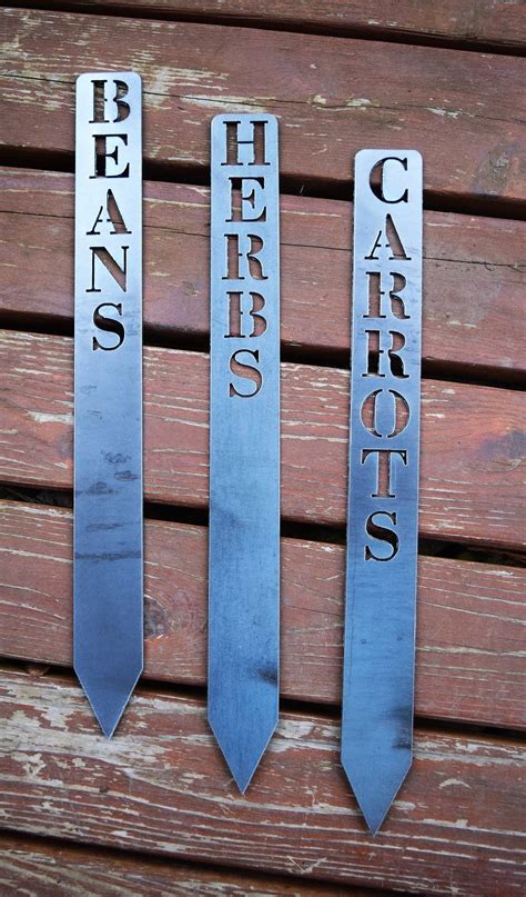 Individual Metal Garden Markers Plant Stakes Herb Markers - Etsy ...