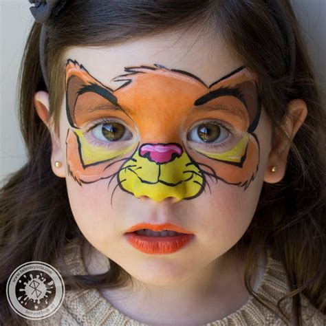 Simba Mask Face Paint by Belén te Pinta - Facepaint.com