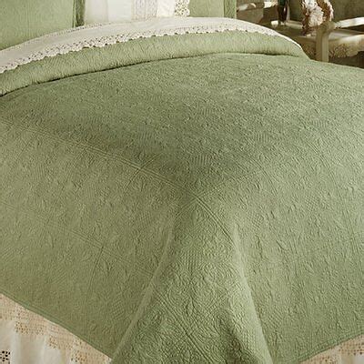 SAGE GREEN Twin Full Queen or King QUILT - 100% COTTON MATELASSE ...