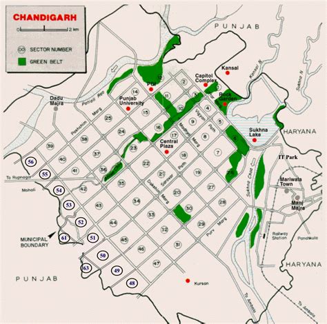 Chandigarh City Map - Chandigarh India • mappery