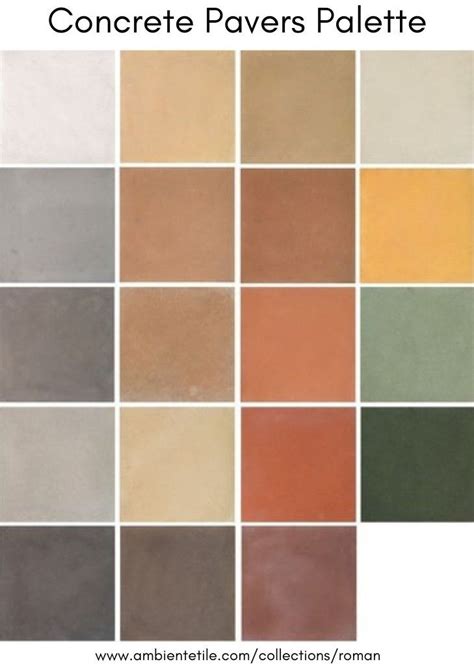 Outdoor/Indoor concrete tile and pavers | Urban color palette, European ...