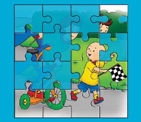 Free Online Kid Games: The Caillou Puzzle Game