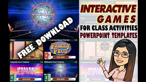 PowerPoint Game Templates Free Download for Class Activities - YouTube