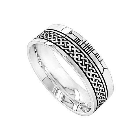 Celtic Ring - Comfort Fit 'Faith' Celtic Knot Irish Wedding Band at ...