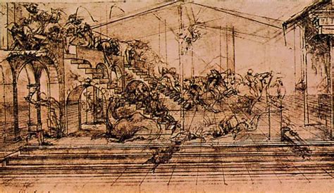 Perspective Drawing by Leonardo Da Vinci Oil Painting Reproduction For ...