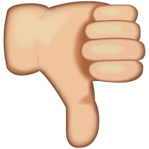 Download White Thumbs Down Sign Emoji Icon | Emoji Island | Thumbs down ...