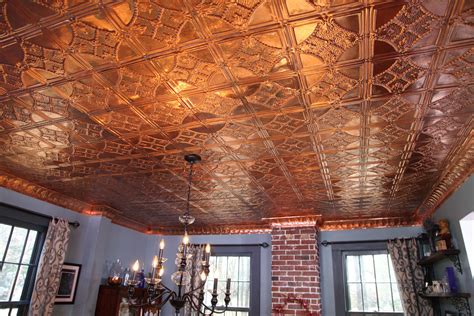 Copper Ceiling Tiles Installation | Shelly Lighting