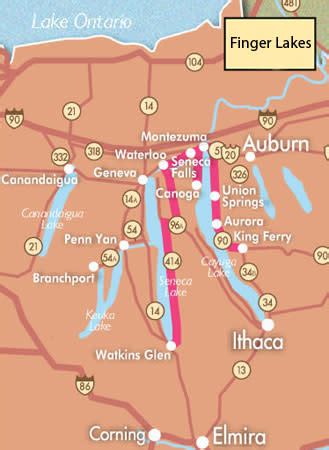 Map Of The Finger Lakes - Maping Resources