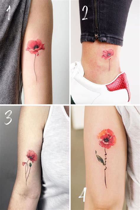 25 Pretty Poppy Tattoo Designs + Ideas - Tattoo Glee