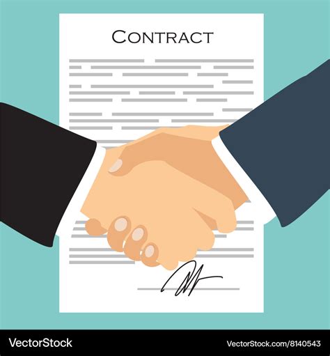 Contract signing concept Royalty Free Vector Image