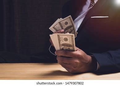 Asian Businessman Hand Grabbing Money Hundred Stock Photo 1479307802 ...