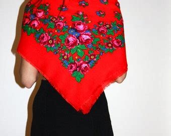 Popular items for babushka scarf on Etsy