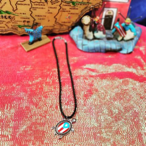 Puerto Rico Flag Necklace - Etsy