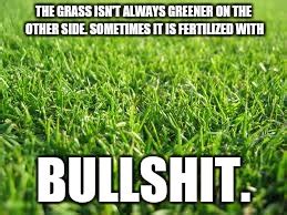 The Grass Is Greener On The Other Side Because It's Fertilized With ...