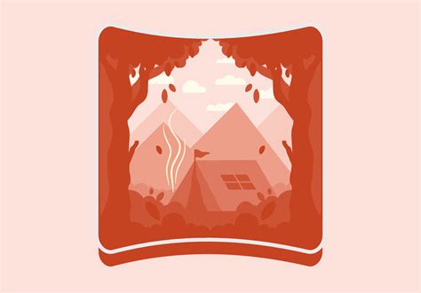 Colorful Flat illustration of outdoor camping 17661156 Vector Art at ...