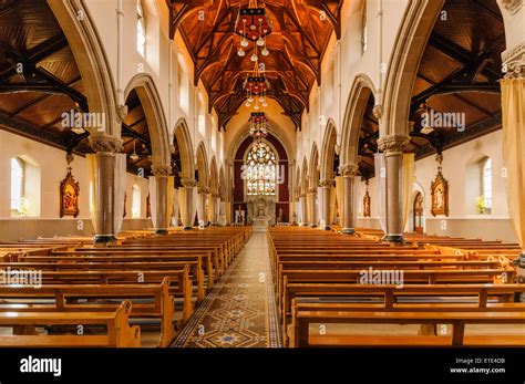 Inside Catholic Church With People