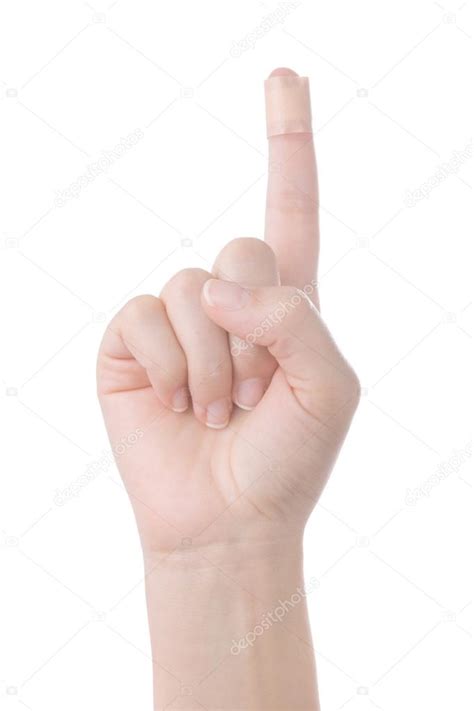 Hurt finger with a bandage isolated on white Stock Photo by ©Lusoimages ...