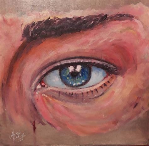 Eye Study Acrylic on canvas Painting by Ahmed Karam | Saatchi Art