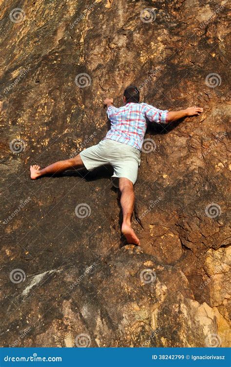 Free solo climbing stock image. Image of stone, blue - 38242799