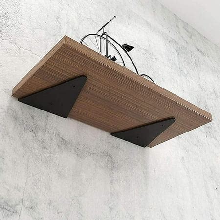 2 Pcs Floating Shelf Brackets, Metal Floating Triangle Shelf Bracket ...