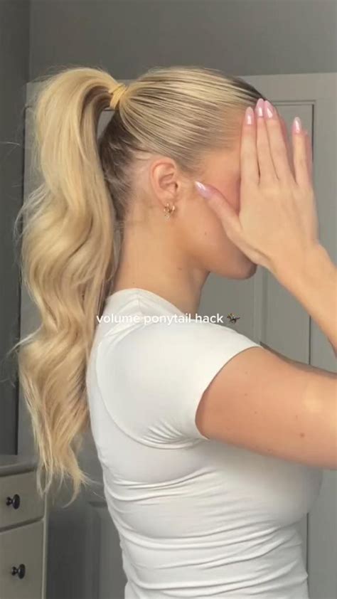 volume ponytail | Idee coiffure facile, Coiffure facile, Coiffures ...