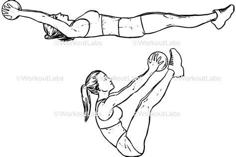 Medicine Ball V-Ups – WorkoutLabs Exercise Guide