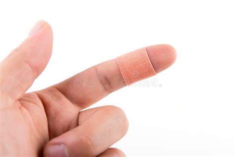 Bandage on the finger stock photo. Image of isolated - 49254890