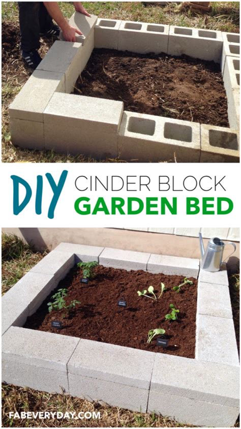 DIY Cinder Block Raised Garden Bed - Fab Everyday