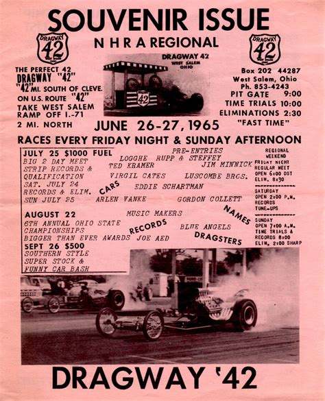 Vintage Dragway 42 Souvenir